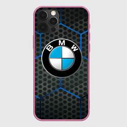 Чехол для iPhone 12 Pro Bmw Соты, цвет: 3D-малиновый