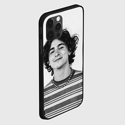 Чехол для iPhone 12 Pro Timothee Chalamet black white photo, цвет: 3D-черный — фото 2