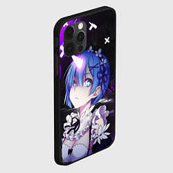 Чехол для iPhone 12 Pro Rem - ReZero - Абстракция, цвет: 3D-черный — фото 2