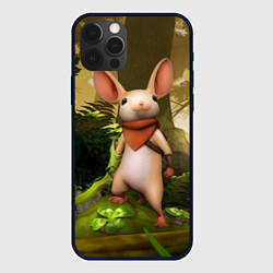 Чехол для iPhone 12 Pro Moss - мышонок, цвет: 3D-черный