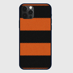 Чехол для iPhone 12 Pro Георгиевская лента плетёная, цвет: 3D-черный
