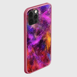 Чехол для iPhone 12 Pro Разводы цветные, цвет: 3D-малиновый — фото 2