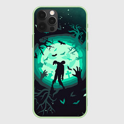 Чехол для iPhone 12 Pro Хэллоуин - Гуляющие мертвецы, цвет: 3D-салатовый