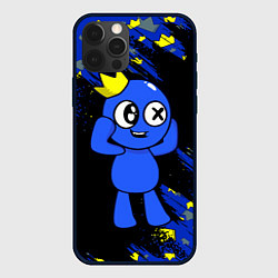 Чехол для iPhone 12 Pro Радужные друзья Синий, цвет: 3D-черный