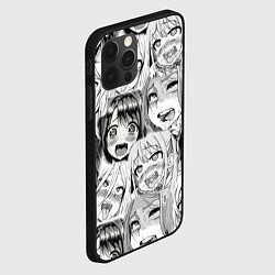 Чехол для iPhone 12 Pro Девушки из Ахегао, цвет: 3D-черный — фото 2