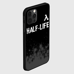 Чехол для iPhone 12 Pro Half-Life glitch на темном фоне: символ сверху, цвет: 3D-черный — фото 2