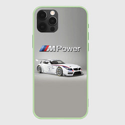 Чехол для iPhone 12 Pro BMW Z4 GT3 - Motorsport - racing team, цвет: 3D-салатовый