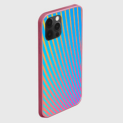 Чехол для iPhone 12 Pro Абстрактные линии, цвет: 3D-малиновый — фото 2
