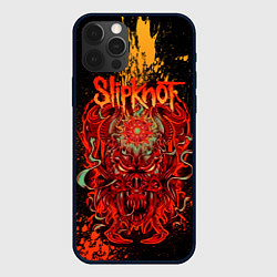 Чехол для iPhone 12 Pro Slipknot - red monster, цвет: 3D-черный