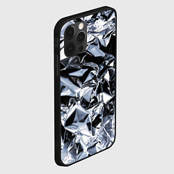 Чехол для iPhone 12 Pro Aesthetic visual art silver, цвет: 3D-черный — фото 2