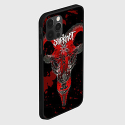 Чехол для iPhone 12 Pro Slipknot - красный козел, цвет: 3D-черный — фото 2