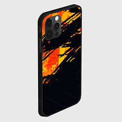 Чехол для iPhone 12 Pro Orange and black, цвет: 3D-черный — фото 2