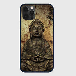 Чехол для iPhone 12 Pro Статуя Будды, цвет: 3D-черный