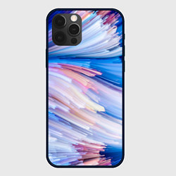 Чехол для iPhone 12 Pro Красочные линии, цвет: 3D-черный