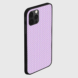 Чехол для iPhone 12 Pro Вязаное полотно - Розовое, цвет: 3D-черный — фото 2