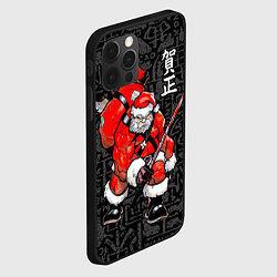 Чехол для iPhone 12 Pro Santa Claus Samurai, цвет: 3D-черный — фото 2