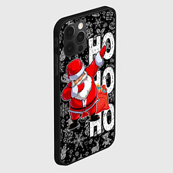 Чехол для iPhone 12 Pro Santa Claus, dabbing, through the snow, цвет: 3D-черный — фото 2