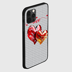 Чехол для iPhone 12 Pro Love - сердечки, цвет: 3D-черный — фото 2