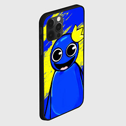 Чехол для iPhone 12 Pro Радужные друзья радостный Синий, цвет: 3D-черный — фото 2