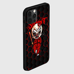 Чехол для iPhone 12 Pro Slipknot объемные соты, цвет: 3D-черный — фото 2