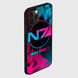 Чехол для iPhone 12 Pro Mass Effect - neon gradient, цвет: 3D-черный — фото 2