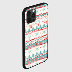 Чехол для iPhone 12 Pro Новогодний свитер, но без оленей, цвет: 3D-черный — фото 2