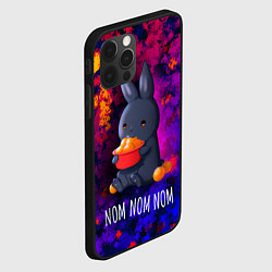 Чехол для iPhone 12 Pro Кролик с мандаринами - Nom nom nom, цвет: 3D-черный — фото 2