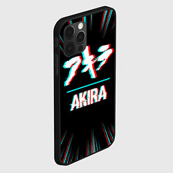 Чехол для iPhone 12 Pro Символ Akira в стиле glitch на темном фоне, цвет: 3D-черный — фото 2