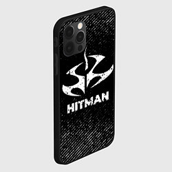 Чехол для iPhone 12 Pro Hitman с потертостями на темном фоне, цвет: 3D-черный — фото 2