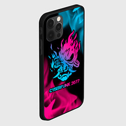Чехол для iPhone 12 Pro Cyberpunk 2077 - neon gradient, цвет: 3D-черный — фото 2