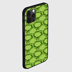 Чехол для iPhone 12 Pro Милитари змеиная кожа одноцветная, цвет: 3D-черный — фото 2