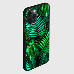 Чехол для iPhone 12 Pro Тропические растения - текстура, цвет: 3D-черный — фото 2