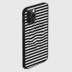 Чехол для iPhone 12 Pro Черно-белые полосы и контур руки, цвет: 3D-черный — фото 2
