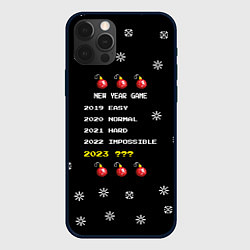 Чехол для iPhone 12 Pro New Year Game, цвет: 3D-черный