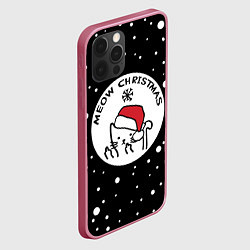 Чехол для iPhone 12 Pro Meow Christmas, цвет: 3D-малиновый — фото 2