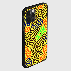 Чехол для iPhone 12 Pro Абстрактные кислотные полосы, цвет: 3D-черный — фото 2