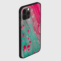 Чехол для iPhone 12 Pro Розовые и голубые краски, цвет: 3D-черный — фото 2