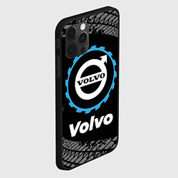 Чехол для iPhone 12 Pro Volvo в стиле Top Gear со следами шин на фоне, цвет: 3D-черный — фото 2