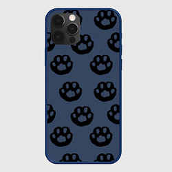 Чехол для iPhone 12 Pro Кошачьи лапки, цвет: 3D-тёмно-синий