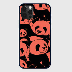 Чехол для iPhone 12 Pro С красными пандами, цвет: 3D-черный