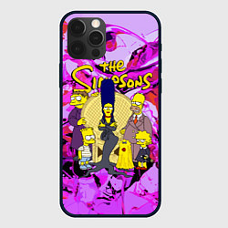 Чехол для iPhone 12 Pro The flighty Simpsons family, цвет: 3D-черный
