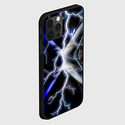 Чехол для iPhone 12 Pro Молния в космосе, цвет: 3D-черный — фото 2
