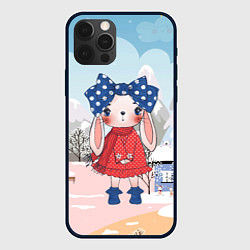 Чехол iPhone 12 Pro Модная зайчиха - новый год