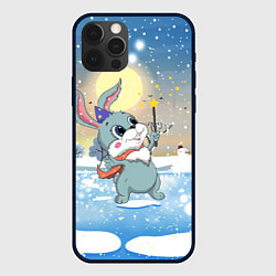 Чехол для iPhone 12 Pro Зайка с волшебной палочкой, цвет: 3D-черный