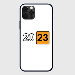 Чехол для iPhone 12 Pro Логотип 2023, цвет: 3D-черный