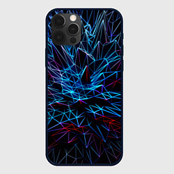 Чехол для iPhone 12 Pro Abstract black crystals, цвет: 3D-черный