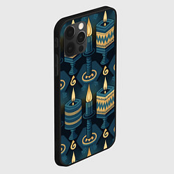 Чехол для iPhone 12 Pro Ханука праздник огней, цвет: 3D-черный — фото 2