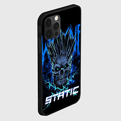 Чехол для iPhone 12 Pro X Static - Wayne Static skull, цвет: 3D-черный — фото 2