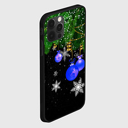 Чехол для iPhone 12 Pro Новогодние шарики, цвет: 3D-черный — фото 2