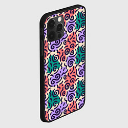 Чехол для iPhone 12 Pro Полосы и фигуры гранж, цвет: 3D-черный — фото 2